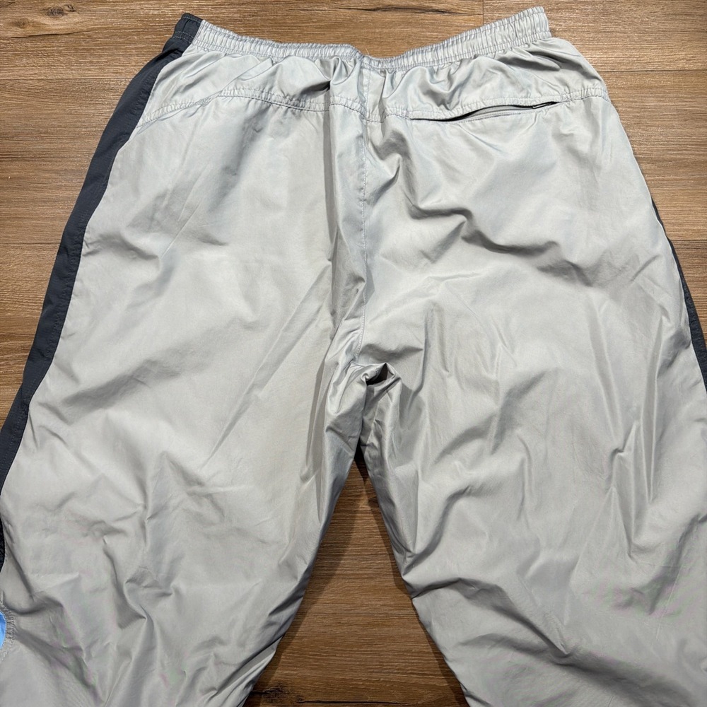Nike Track Pants Mens XL Grey Black Striped Zip Windbreaker Silver Tag Vintage - Picture 14 of 14